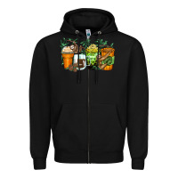 Black sloth coffee cups Zipper Hoodie - Zillion Design Studio