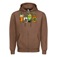 Chestnut sloth coffee cups Zipper Hoodie - Zillion Design Studio