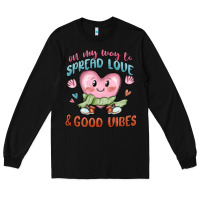 Black on my way to spread love Long Sleeve Tee - MaliasSmallBusiness