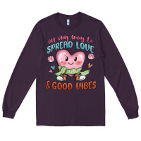 Plum on my way to spread love Long Sleeve Tee - MaliasSmallBusiness