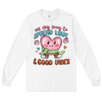 White on my way to spread love Long Sleeve Tee - MaliasSmallBusiness