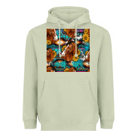 Matcha sunflower horses seamless pattern Heavyweight Hoodie - HRA Design Shop