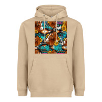Mushroom sunflower horses seamless pattern Heavyweight Hoodie - HRA Design Shop