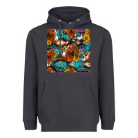 Smoke sunflower horses seamless pattern Heavyweight Hoodie - HRA Design Shop