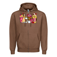 Chestnut princess cartoon coffee cups Zipper Hoodie - Zillion Design Studio