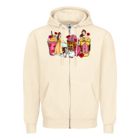 Sandshell princess cartoon coffee cups Zipper Hoodie - Zillion Design Studio