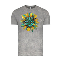 Sunflower With Gemstone And Cowhide Vintage Tee | Teevron