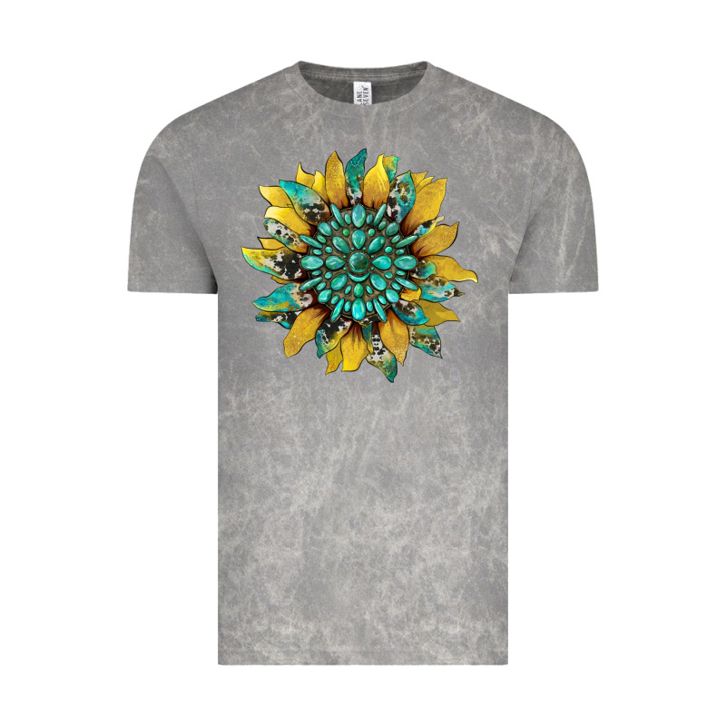 Sunflower With Gemstone And Cowhide Vintage Tee by Artiststas | Teevron
