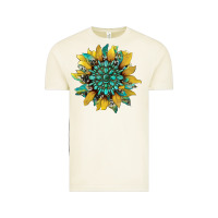 Vintage Arctic sunflower with gemstone and cowhide Vintage Tee - Artiststas