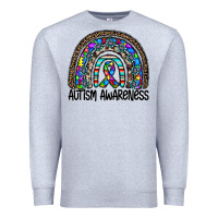 Heather Grey autism awareness Premium Sweatshirt - CowhideDigitalArt
