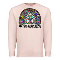 Pale Pink autism awareness Premium Sweatshirt - CowhideDigitalArt