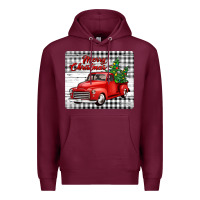 Burgundy merry christmas mousepad Premium Hoodie - Jasminsmagicworld