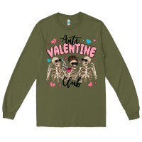 Army Green anti valentine club Long Sleeve Tee - MaliasSmallBusiness