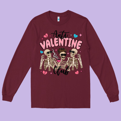 Long Sleeve Tee anti valentine club