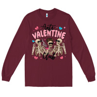 Burgundy anti valentine club Long Sleeve Tee - MaliasSmallBusiness