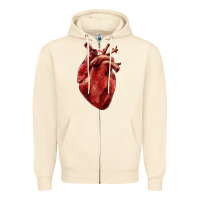 Sandshell Anatomical heart Zipper Hoodie - RanaPortraitStore