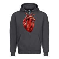 Smoke Anatomical heart Zipper Hoodie - RanaPortraitStore