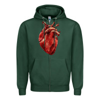 Sports Green Anatomical heart Zipper Hoodie - RanaPortraitStore