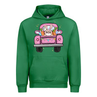 Emerald easter bunny and truck Urban Hoodie - MaliasSmallBusiness
