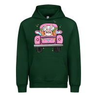 Forest Green easter bunny and truck Urban Hoodie - MaliasSmallBusiness
