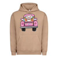 Pigment Burro easter bunny and truck Urban Hoodie - MaliasSmallBusiness