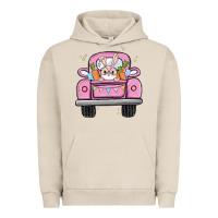 Pigment French Oak easter bunny and truck Urban Hoodie - MaliasSmallBusiness