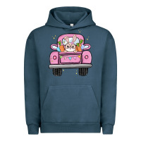 Pigment Midnight Navy easter bunny and truck Urban Hoodie - MaliasSmallBusiness