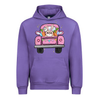 Tulip easter bunny and truck Urban Hoodie - MaliasSmallBusiness