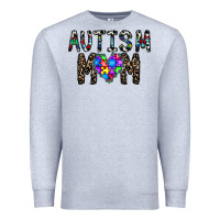 Heather Grey autism mom Premium Sweatshirt - CowhideDigitalArt