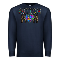 Navy autism mom Premium Sweatshirt - CowhideDigitalArt