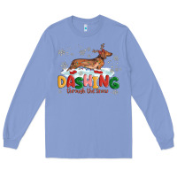Colony Blue dachshund through the snow Long Sleeve Tee - MaliasSmallBusiness