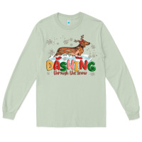 Matcha dachshund through the snow Long Sleeve Tee - MaliasSmallBusiness