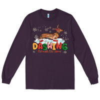 Plum dachshund through the snow Long Sleeve Tee - MaliasSmallBusiness