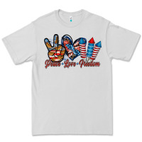 Dove Grey peace love freedom Premium Tee - RacoonDesign