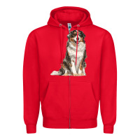 Red Australian shepherd Zipper Hoodie - RanaPortraitStore