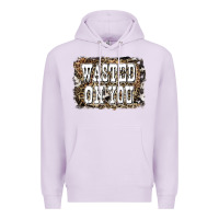 Lilac Western Wasted On You Background Premium Hoodie - LillyAllenDesigns