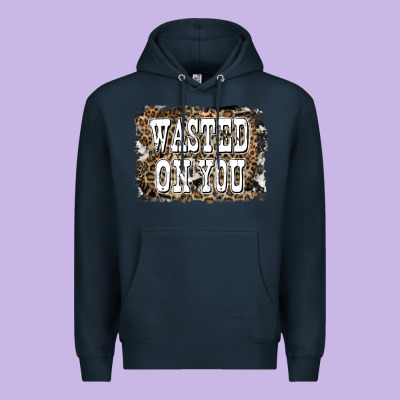 Western Wasted On You Background Premium Hoodie Designed By Lillyallendesigns