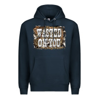 Navy Western Wasted On You Background Premium Hoodie - LillyAllenDesigns
