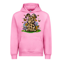 Fuchsia Pink western floral bunny Urban Hoodie - MaliasSmallBusiness