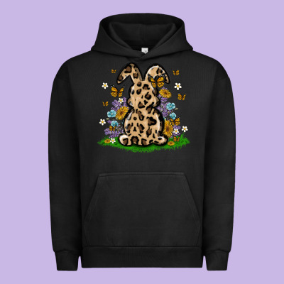 Western Floral Bunny Urban Hoodie Designed By Maliassmallbusiness