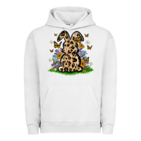 Pigment Lunar Rock western floral bunny Urban Hoodie - MaliasSmallBusiness