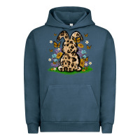 Pigment Midnight Navy western floral bunny Urban Hoodie - MaliasSmallBusiness