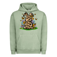 Pigment Oil Green western floral bunny Urban Hoodie - MaliasSmallBusiness
