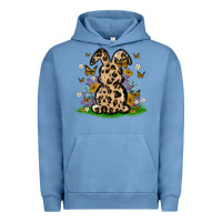 Pigment Pebble Blue western floral bunny Urban Hoodie - MaliasSmallBusiness