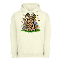 Pigment Pistachio western floral bunny Urban Hoodie - MaliasSmallBusiness