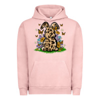 Pigment Salmon western floral bunny Urban Hoodie - MaliasSmallBusiness