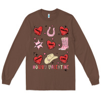 Chestnut howdy valentine copy Long Sleeve Tee - MaliasSmallBusiness