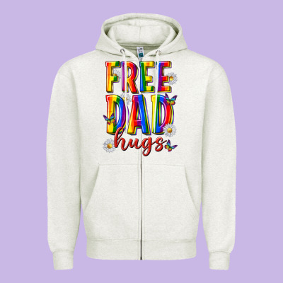Zipper Hoodie free dad hugs
