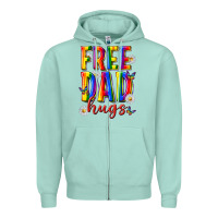 Seafoam free dad hugs Zipper Hoodie - texasbilliewilder