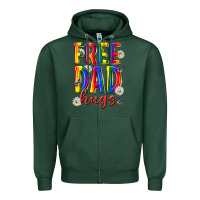 Sports Green free dad hugs Zipper Hoodie - texasbilliewilder